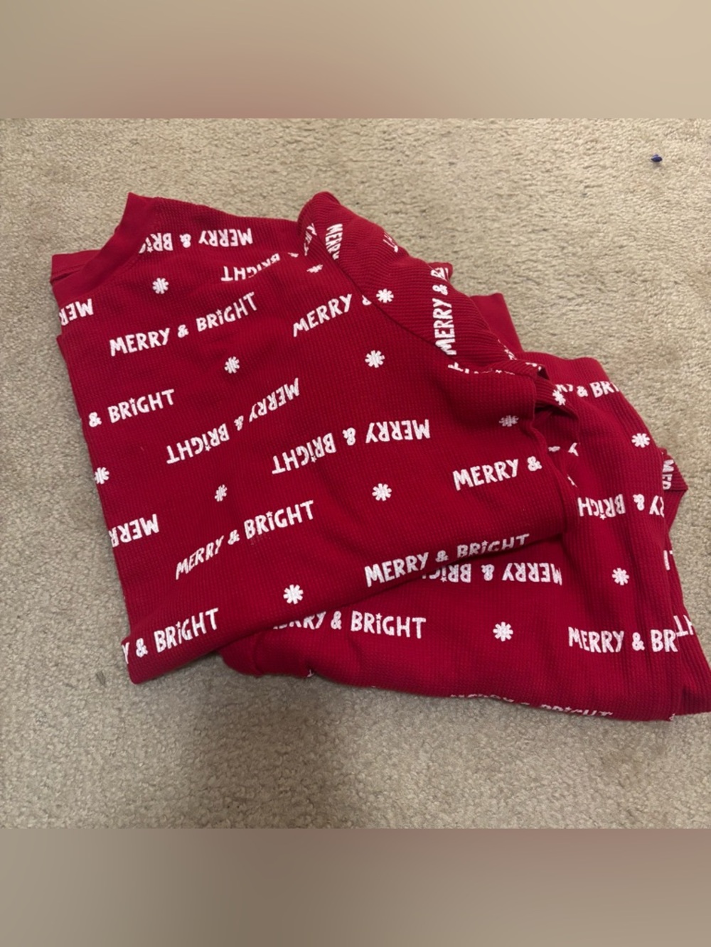 Carters merry and bright red Christmas pajamas pjs family matching size XXL 2XL